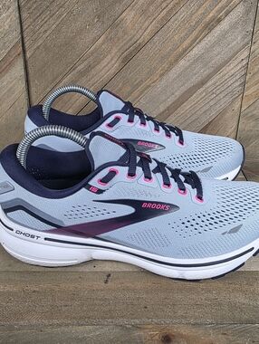 Brooks Ghost 15 Womens Athletic Running Shoes Size 8.5 Blue Peacoat 1203801B493